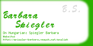 barbara spiegler business card